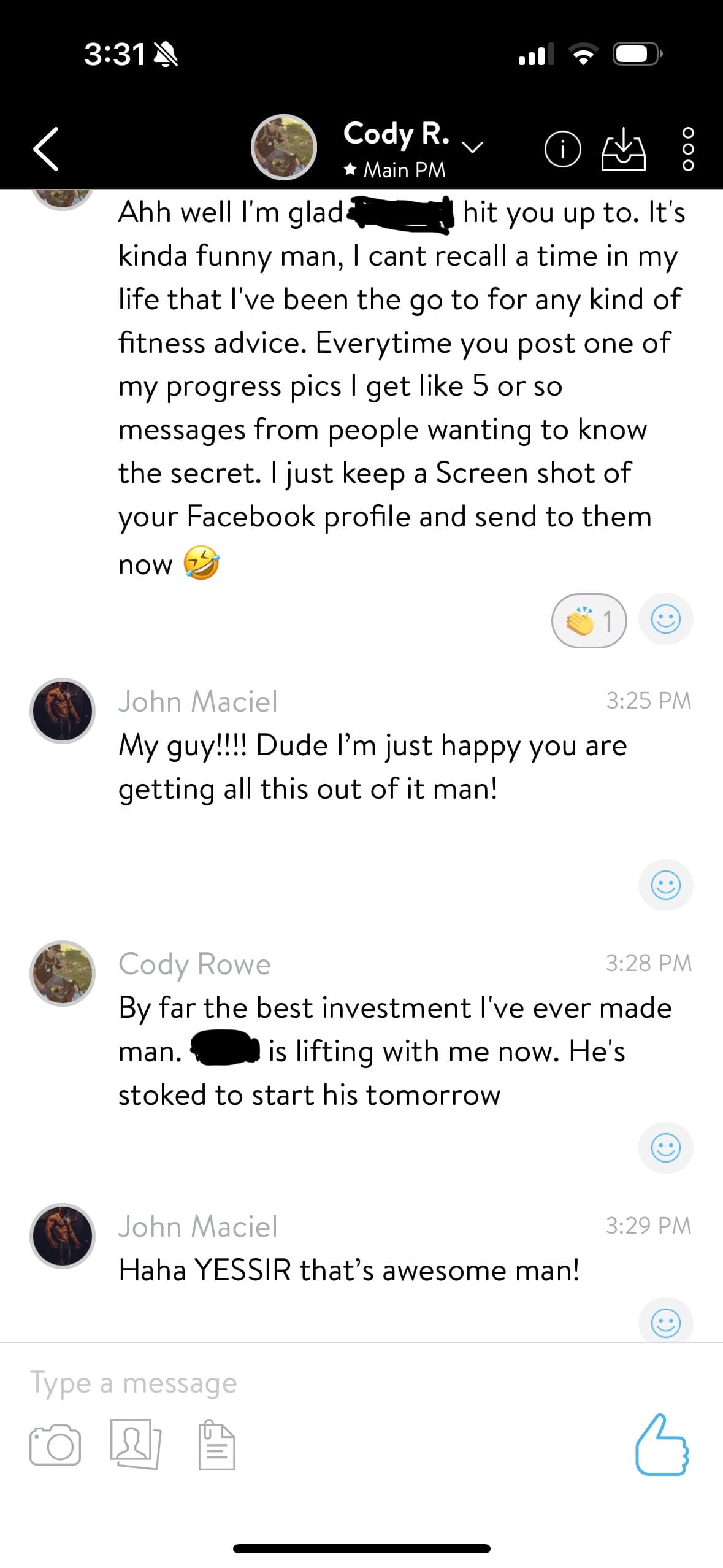 Client testimonial