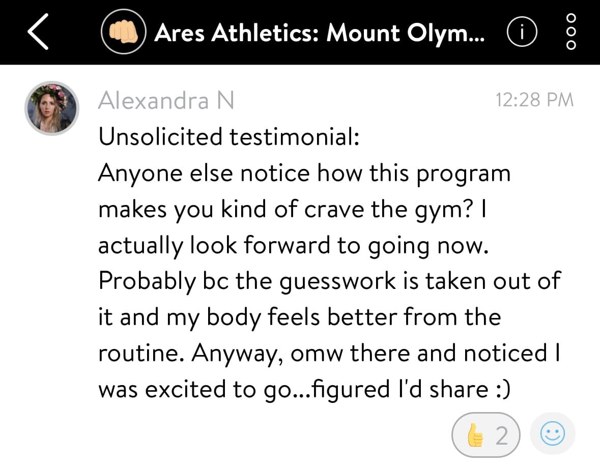 Client testimonial