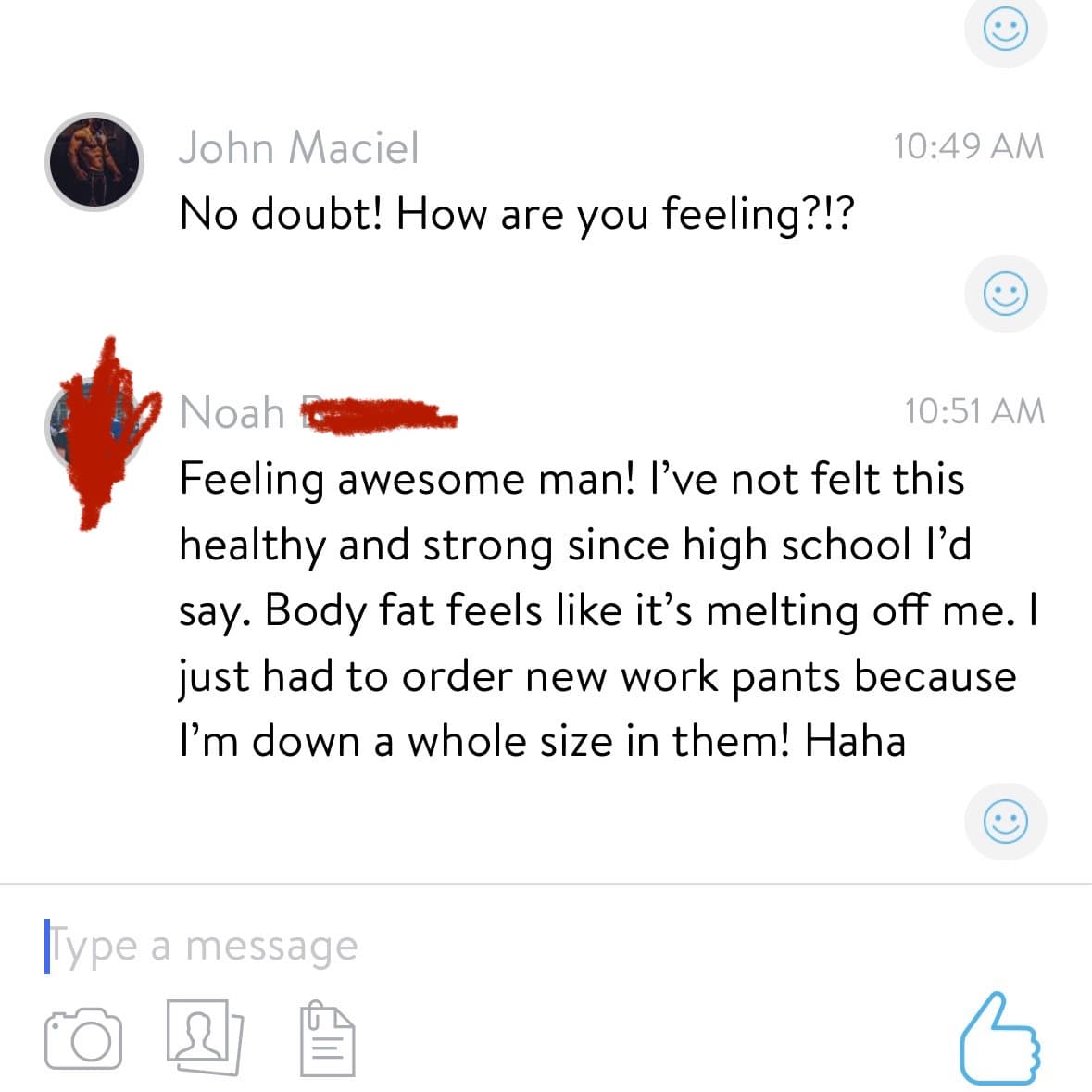 Client testimonial