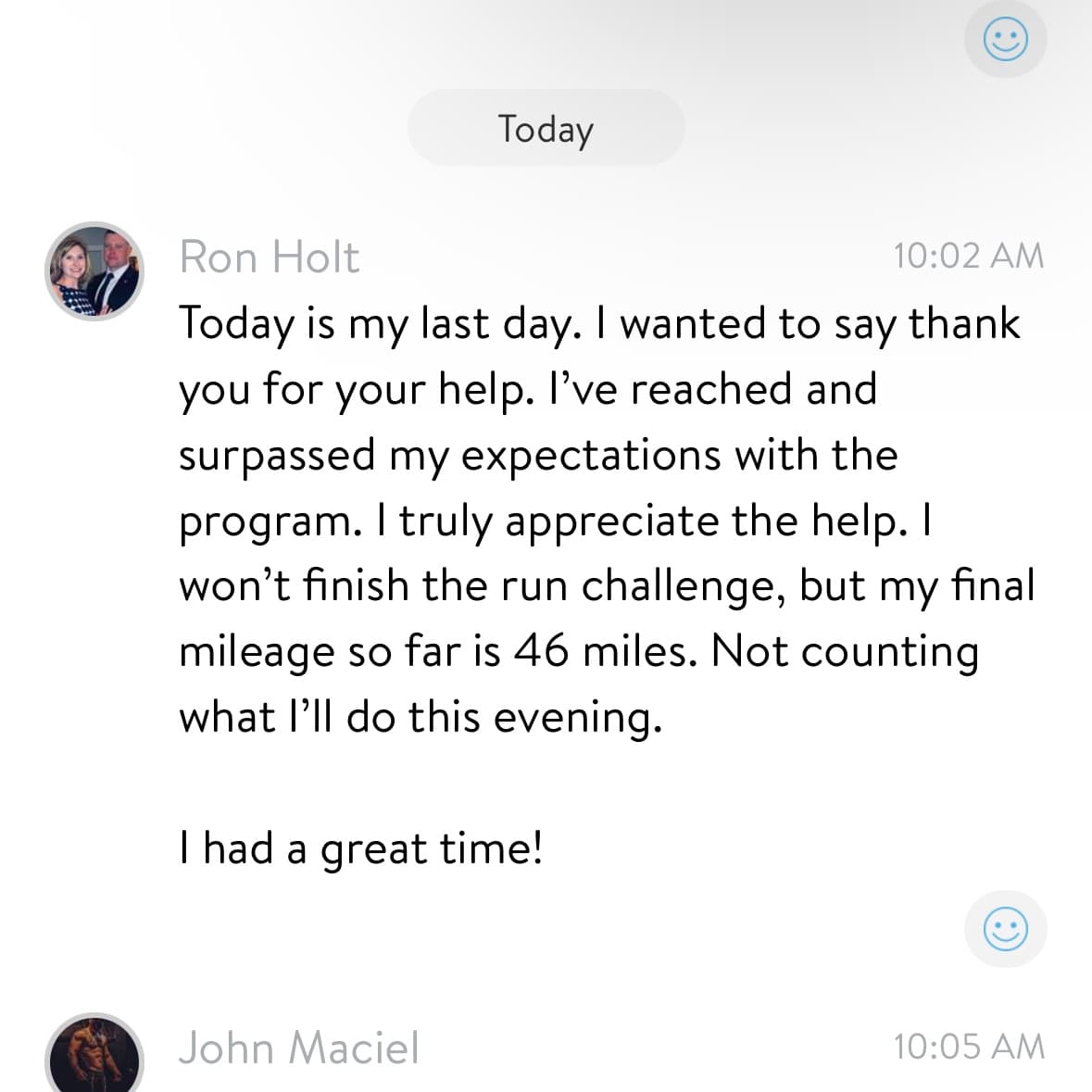 Client testimonial