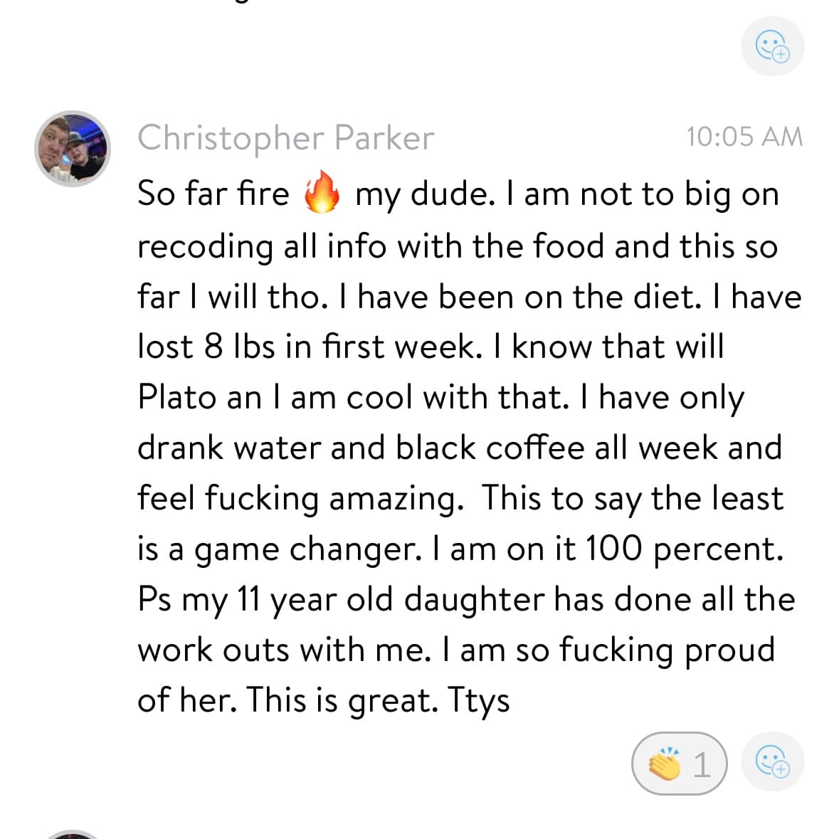 Client testimonial