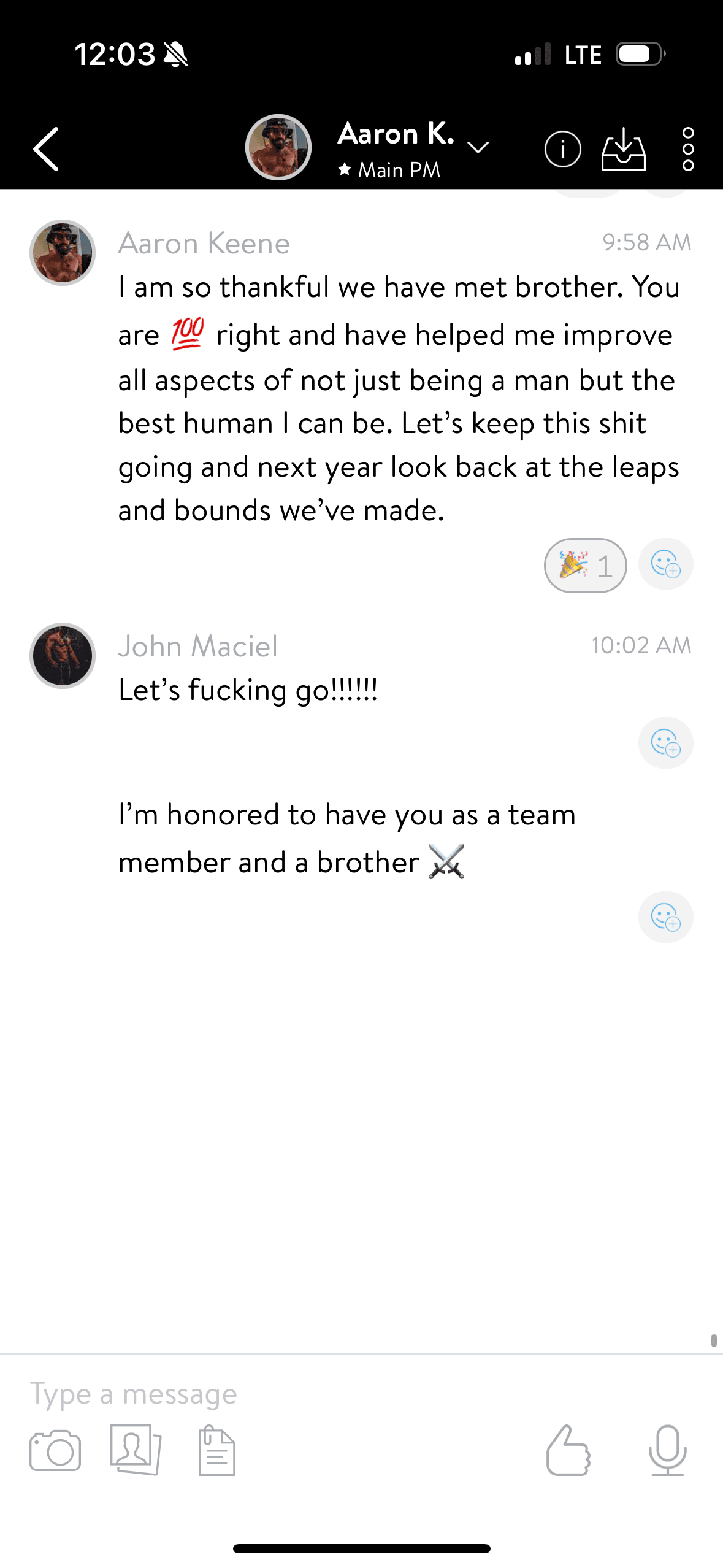 Client testimonial